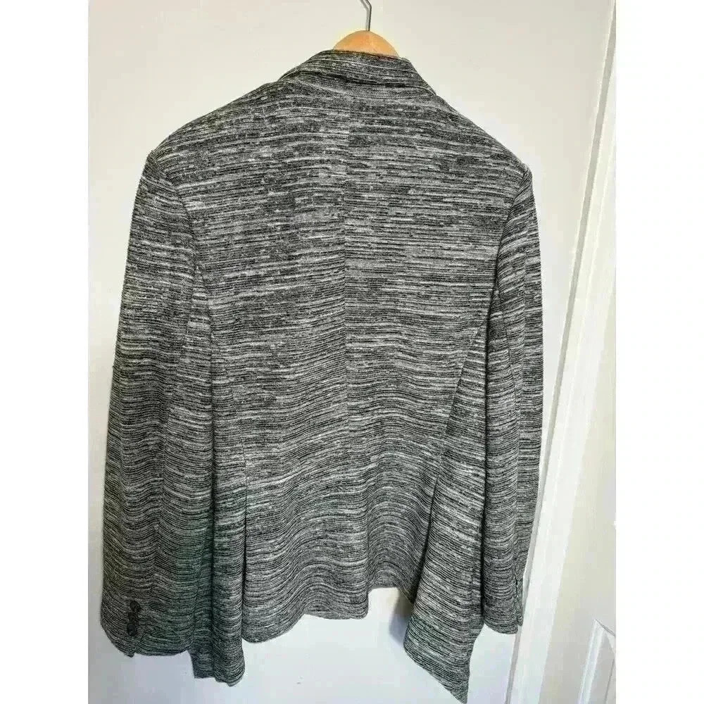 EUC Rachel Roy Black Multi Blazer grey tweed Size 22W Single Button Front - Picture 4 of 11
